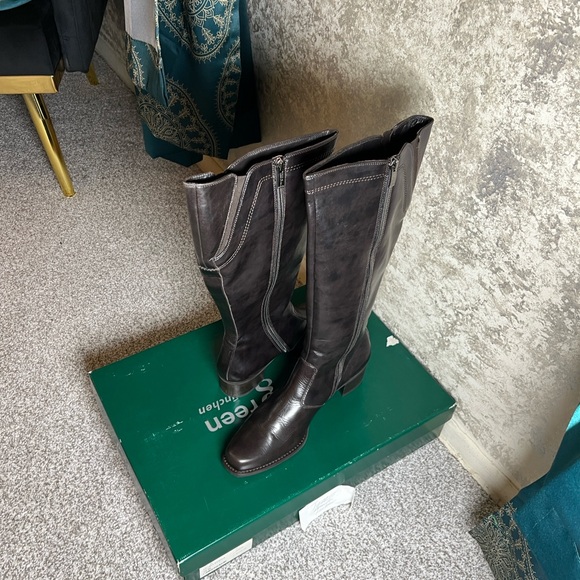 Paul Green munchen forever Moro strnap boots leather brown size 10 almost new - Picture 7 of 9